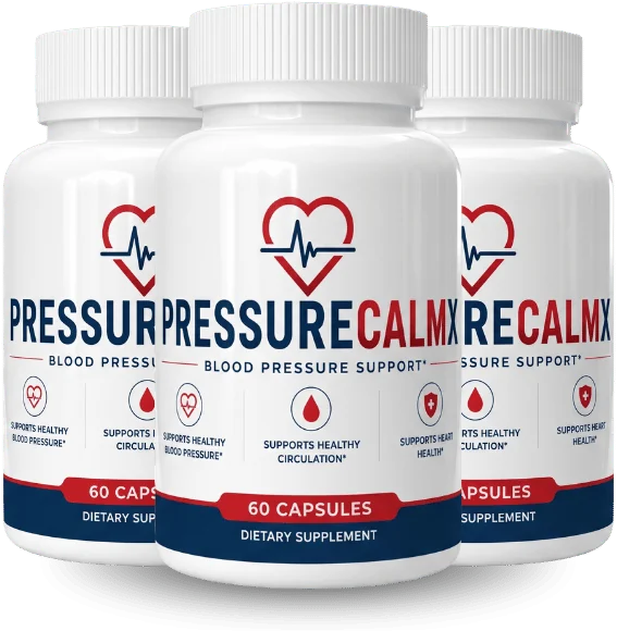 PressureCalmX heart and circulation support capsules three-bottle pack